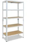 shelfplaza HOME 180x60x30 cm Schwerlastregal in wei&szlig; mit 5 B&ouml;den und 175 kg