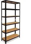 shelfplaza BLACK 200x80x60 cm Schwerlastregal in schwarz mit 6 B&ouml;den und 145 kg