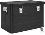 Aluminium Box mit Deckel Schwarz Alu Kiste Box Alukiste 65 Liter Transportbox