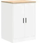 vidaXL Garagen-Aufbewahrungsschrank Wei&szlig; 60x51x85 cm Massivholz Kiefer - Wei&szlig;