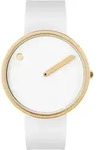 Picto 43321-0220G White Silicone Uni 40mm 5ATM - Gold