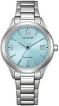 Citizen FE6121-67L Uhr Damenuhr Edelstahl Datum silber - Blau