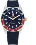 Tommy Hilfiger TH85 Automatik Herrenuhr - Dunkelrot/Gold