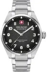 SWISS MILITARY HANOWA Herrenuhr Quarzuhr silber / schwarz onesize Herren 42