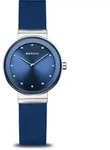 Damenarmbanduhr BERING 10129-707, marineblau, klassische Mode - Silber