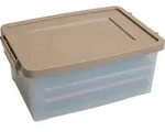 Betzold Aufbewahrungsbox, 16 x 39,5 x 27,5 cm, wei&szlig;-transparent, Naturfarben,...