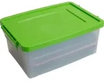 Betzold Aufbewahrungsbox, 16 x 39,5 x 27,5 cm, wei&szlig;-transparent, Grundfarben,...