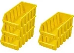 SuperSparSet 5x Sichtlagerbox 2L | HxBxT 7,5x11,6x21,2cm | Polypropylen | Gelb...