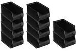 SparSet 10x Leitf&auml;hige Sichtlagerbox 3.0 | HxBxT 12,5x14,5x23,5cm | 2,8 Liter...