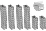 SuperSparSet 40x Graue Sichtlagerbox 2.0 mit Abdeckung | HxBxT 7,5x10x17,5cm |...