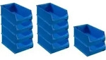 SparSet 10x Blaue Sichtlagerbox 5.0 | HxBxT 20x30x50cm | 21,8 Liter 