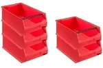 SparSet 5x Rote Sichtlagerbox 5.1 mit Griffstange | HxBxT 20x30x50cm | 21,8...