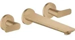 Axor Citterio C inbouw badmengkraan afbouwdeel met Cubic Cut greep geborsteld brons -