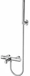Aloni Wannenarmatur mit Thermostat und Handbrause Chrom - Silber