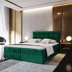 Masseno Boxspringbett GLOS K 140x200 cm Komplett-Set mit Bonell Matratze und Topper,
