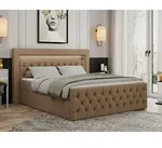 Boxspringbett 200x200 mit Led, Polsterbett 200x200 mit LED Kopfteil -