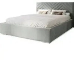 Polsterbett Aura 160x200 cm, Bett mit Kopfteil, Doppelbett mit Bettkasten und