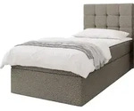 MIRJAN24 Boxspringbett Luanda Boucle Single, Einzelbett mit eins Bettk&auml;sten und