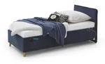 Einzelbett Ollie | 90 x 200 cm | Design Blau - Blau