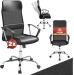 CASARIA ergonomischer B&uuml;rostuhl h&ouml;henverstellbar Schwarz 2x - Schwarz