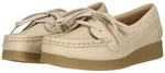 CLARKS Schn&uuml;rschuhe Wallabee EVO Sea mit angenehmer Sohle 1227 Cream Leather...