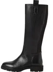 Tamaris Leder Stiefel klassischer Reitstiefel-Stil flach Rei&szlig;verschluss warm...