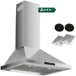 KB ELEMENTS Dunstabzugshaube unterbau 60cm, Unterbauhaube 60 cm, 650 m3/h,...