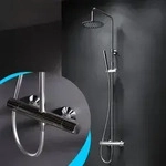 AM.PM Duschsystem Regendusche mit Thermostat 38&deg;C, Edelstahl Duscharmatur Set,