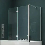 Mai & Mai Duschwand f&uuml;r Badewanne Badewannenfaltwand 6mm Sicherheitsglas mit