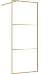 vidaXL Duschwand f&uuml;r Begehbare Dusche mit ESG Klarglas Golden 80x195cm - Gold