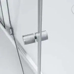 Eckdusche mit Dreht&uuml;r an Festfeld NT606 - FLEX - Nano Echtglas - 6 mm - Flexible