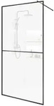 HOME DELUXE - Duschabtrennung - BAKI - Breite: 90 cm, Schwarzer Rahmen, Klarglas, 2