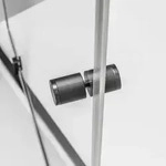 Nischendusche mit Dreht&uuml;r NT604 FLEX - 6 mm Nano Klarglas - Profilfarbe...