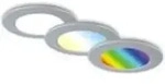 LED Einbauleuchten Bad RGB Fernbedienung dimmbar IP65 &Oslash;9,2cm chrom 4,8W Briloner -