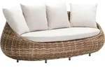 Dehner Lounge-Sofa Tulum, 3-Sitzer Sofa inkl. Polster, 208 x 97 x 76 cm,...