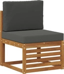 vidaXL Ecksofa Set mit Kissen 7 pcs Natur und Anthrazit - Wei&szlig;