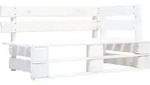 vidaXL 2-Sitzer-Palettensofa Wei&szlig; Impr&auml;gniertes Kiefernholz - Wei&szlig;