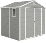 Outsunny Ger&auml;tehaus 4,1m2, Ger&auml;teschuppen mit Satteldach, 240 x 190 x 228 cm -