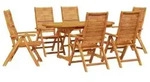vidaXL Garten Essgruppe 7 pcs Braun Massivholz Akazie - Braun