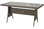 Merxx Gartentisch Teneriffa 160 x 90 cm - Aluminium/Kunststoffgeflecht