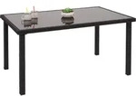 Poly-Rattan Tisch MCW-G19, Gartentisch Balkontisch, 120x75cm schwarz