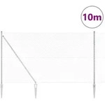 vidaXL Schwei&szlig;drahtzaun mit Spikes 10 x 1,5 m (B x H) - Silber