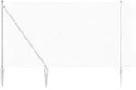 vidaXL Schwei&szlig;drahtzaun mit Spikes 25 x 1,6 m (B x H) - Silber