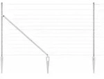 vidaXL Schwei&szlig;drahtzaun mit Spikes 25 x 1,4 m (B x H) - Silber