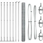 vidaXL Geschwei&szlig;ter Drahtzaun mit Betonfundament 10 x 1,5 m (B x H) - Silber