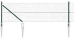 vidaXL Schwei&szlig;drahtzaun mit Spikes 10 x 0,8 m (B x H) - Gr&uuml;n