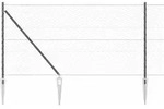 vidaXL Schwei&szlig;drahtzaun mit Spikes 25 x 1 m (B x H) - Grau