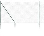 vidaXL Schwei&szlig;drahtzaun mit Spikes 10 x 1,6 m (B x H) - Gr&uuml;n