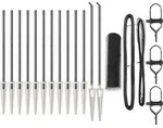 vidaXL Schwei&szlig;drahtzaun mit Spikes 25 x 0,4 m (B x H) - Grau