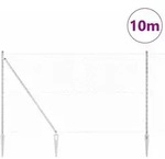 vidaXL Schwei&szlig;drahtzaun mit Spikes 10 x 1,6 m (B x H) - Silber